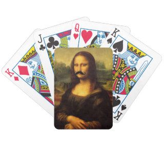 Mona Lisa With Mustache Bicycle Playing Cards