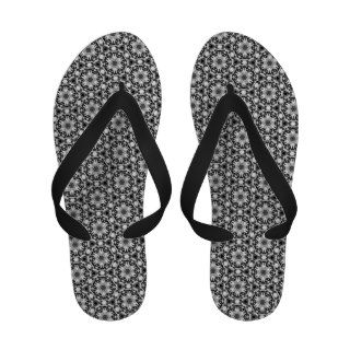 Black and White Geometric Pattern Fashion Gift Flip Flops