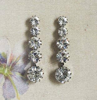 fleur crystal five drop earrings by anusha
