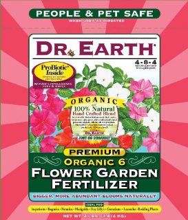 Dr. Earth 705P Organic 6 Flower Garden Fertilizer in Poly Bag, 4 Pound  Patio, Lawn & Garden