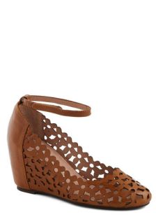Jeffrey Campbell The Conservatory at Twilight Wedge in Brown  Mod Retro Vintage Heels