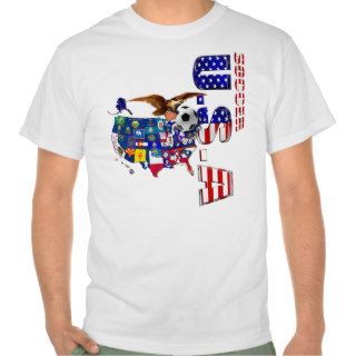 USA World Soccer Map State flags Eagle Tshirts