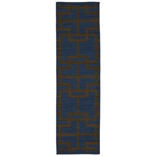 Barclay Butera Flatweave Maze Ocean Runner Rug (23 X 8) By Nourison