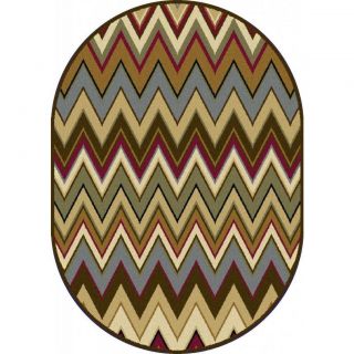 Lagoon Multi Oval Transitional Area Rug