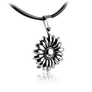 (Holiday Sale ) Mini Stainless Steel Sunflower Pendant Necklace with Chains Jewelry