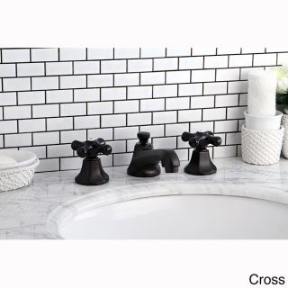 Oil Rubbed Bronze And Black Widespread Bathroom Faucet