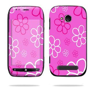 Protective Vinyl Skin Decal Cover for Nokia Lumia 710 4G Windows Phone T Mobile Cell Phone Sticker Skins Flower Power Cell Phones & Accessories