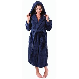 Del Rossa Womens Thick Hooded Terry Cotton Robe