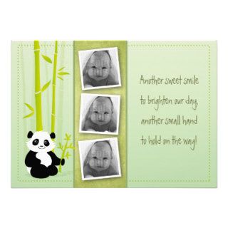 Panda bamboo    Birth announcement card