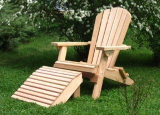 Folding Cedar Adirondack Chair with Ottoman, Amish Crafted  Folding Cedar Adirondack Chair By Kilmer Creek  Patio, Lawn & Garden