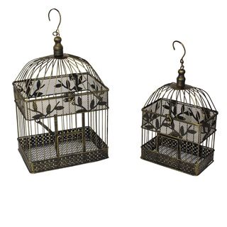 Casa Cortes Decorative Metal Bird Cages (set Of 2)