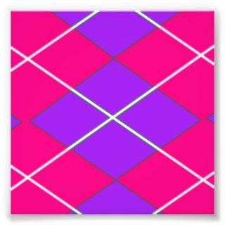 Pink and Purple Argyle Pattern Photo