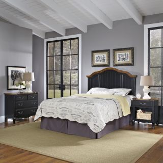 Home Styles The French Countryside King/ California King Headboard, Night Stand, And Chest Oak Size King
