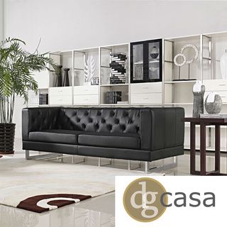 Dg Casa Allegro Black Button tufted Sofa