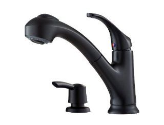 Pfister F WKP 701B Black Shelton Shelton Pullout Spray Kitchen Faucet   Includes Soap Dispenser F WKP 701   Kitchen Sink Faucets  