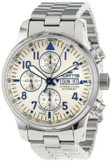 Fortis Men's 701.20.92 M F 43 Flieger Chronograph Beige Dial Automatic Chronograph Date Stainless Steel Watch at  Men's Watch store.