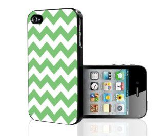 Green Chevron Pattern iPhone 4 4s Hard Case Cell Phones & Accessories