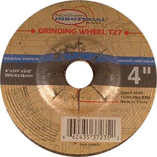  Type 27 Depressed Center Angle Grinder Wheel — 4in. dia.