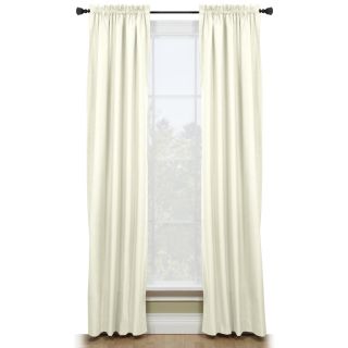 Style Selections Walker 63 in L Solid Snow Thermal Rod Pocket Window Curtain Panel