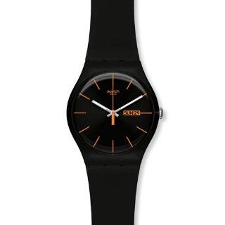 Swatch Dark Rebel Black Silicone Unisex Watch SUOB704 Swatch Watches