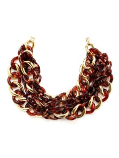 Tortoise Shell Link Necklace by Kenneth Jay Lane
