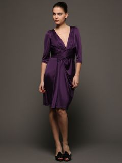 JERSEY PLUNGE FRONT DRESS by Marc Bouwer Glamit