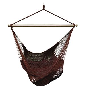 Algoma Burgundy Polyester Hanging Rope Chair