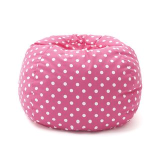 Comfort Research Beansack Pink Polka Dot Bean Bag Chair Pink Size Large