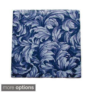 Modern Blue Floral Ceramic Wall Tile (pack Of 20)