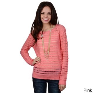 Hailey Jeans Co Hailey Jeans Co. Juniors Long sleeve Open Knit Sweater Pink Size S (1  3)