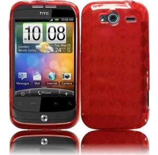 Red Flex Cover Case for HTC Wildfire S Cell Phones & Accessories