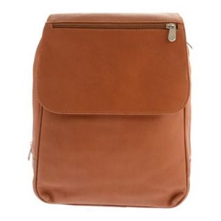 Piel Leather Flap over Tablet Backpack 2996 Saddle Leather