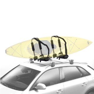2 Car Roof Top Mounted Kayak Canoe Surf Carrier J Rack  Surfboard Car Racks  Sports & Outdoors