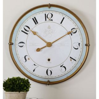 Torriana Antiqued Goldtone And Ivory Wall Clock