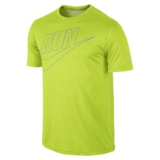 Nike Legend Run Swoosh Mens Running Shirt   Cyber
