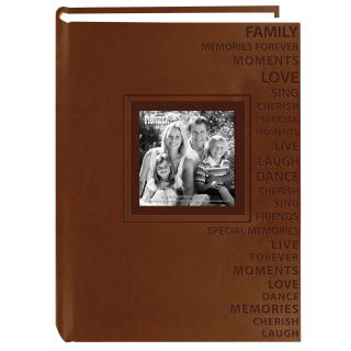Pioneer Photo Albums Embossed Words Leatherette Album (pack Of 2)