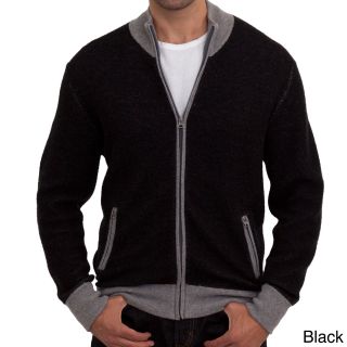 Luigi Baldo Luigi Baldo Mens Italian Made Cashmere Blend Full zip Sweater Black Size M