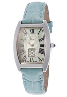 Elini Barokas BL22348CLB  Watches,Womens Dolce Light Green Textured Dial Light Blue Genuine Leather, Quartz Elini Barokas Womens Watches