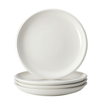 Rachael Ray Dinnerware Rise White Stoneware 4 piece Salad Plate Set