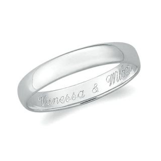 Sterling Silver Engraved 3mm Wedding Band (25 characters)   Zales