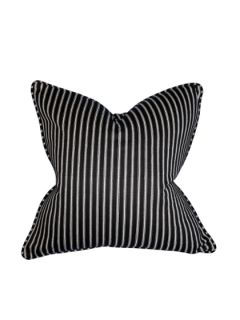 Black Ticking Stripe Pillow by Barclay Butera