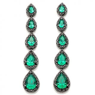 Jean Dousset 7.62ct Absolute™ and Simulated Emerald Linear Pavé Fr