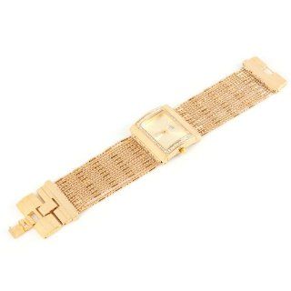Yesurprise Modern Series Lady Square Crystal Bangle Bracelet Quartz Watch Golden at  Women's Watch store.