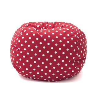 Comfort Research Beansack Red Polka Dot Bean Bag Chair Red Size Large