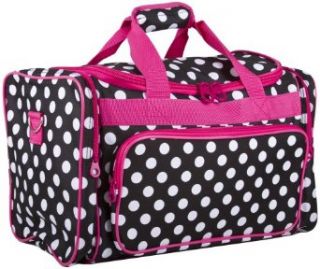 Polka Dot Duffle Bag with Hot Pink Trim 20" Clothing