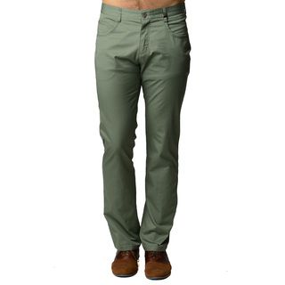 Mens Green Casual Slim fit Pants