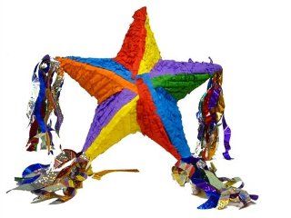 Five Point Multi Star Colorful Pinata Toys & Games