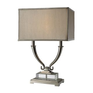 Roberts 2 light Polished Nickel And Clear Crystal Table Lamp