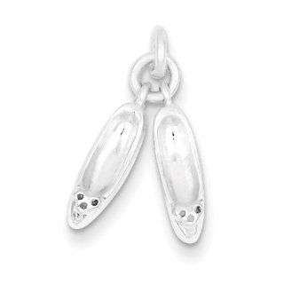 Sterling Silver Ballet Slippers Charm   JewelryWeb Jewelry