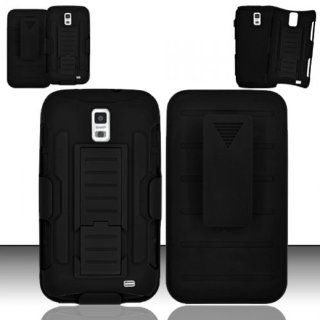 For Samsung Galaxy S II Skyrocket i727 (AT&T)   iRobot Combo Case w/ Kickstand & Holster   Black/Black iROB Cell Phones & Accessories